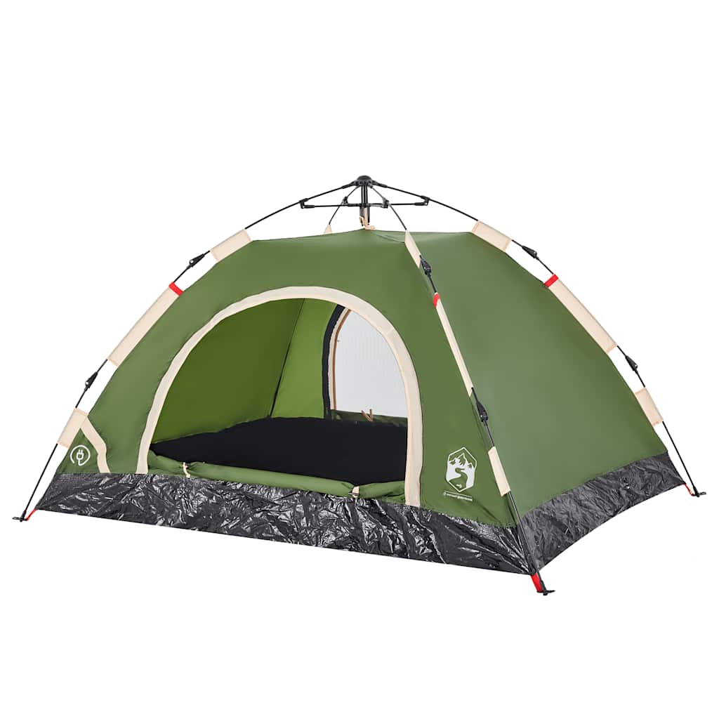 vidaXL Campingzelt 2 Personen Grün Quick Release