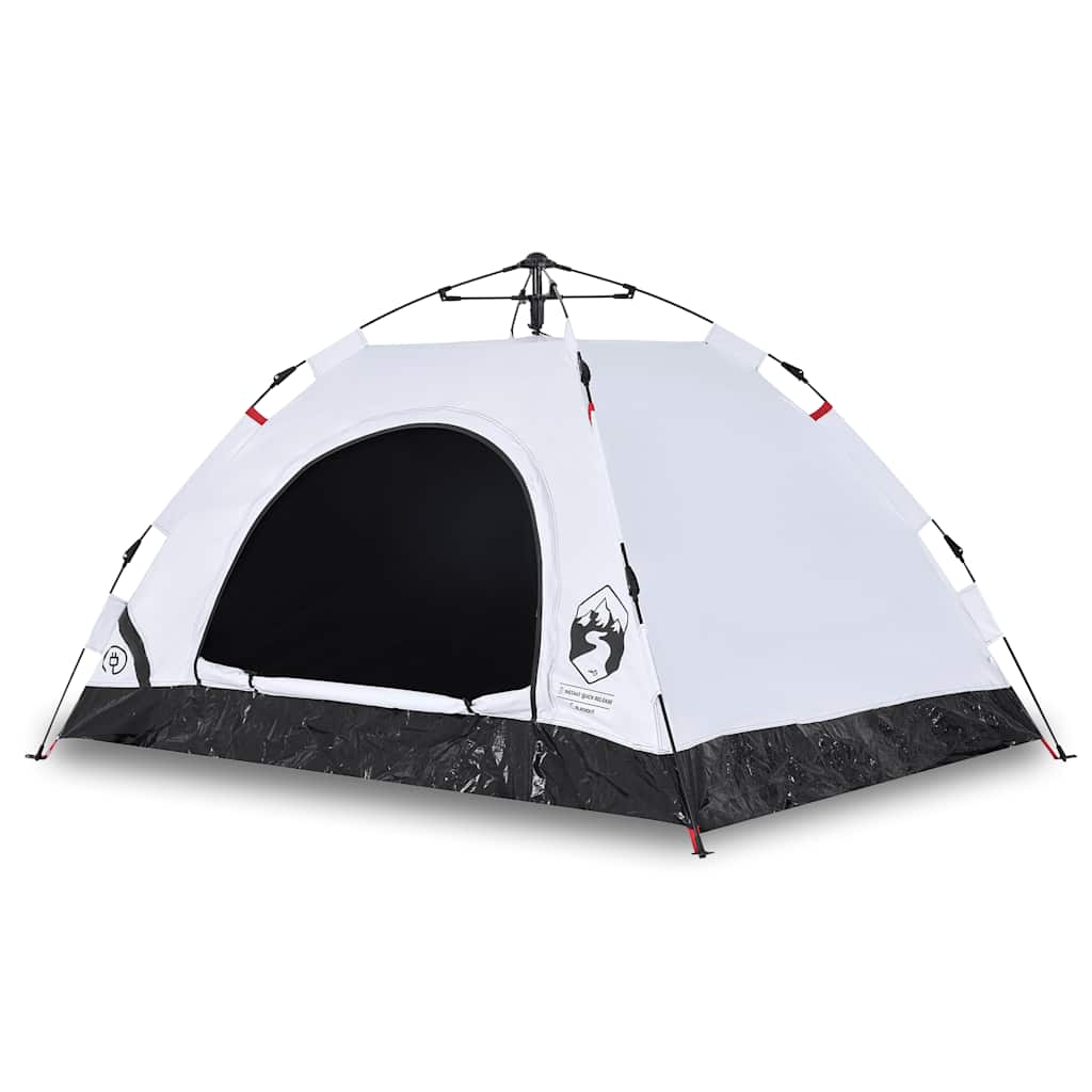 vidaXL Campingzelt 2 Personen Weiß Verdunkelungsstoff Quick Release