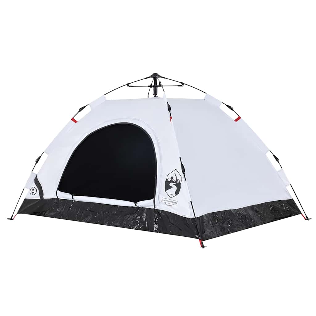 vidaXL Campingzelt 2 Personen Weiß Verdunkelungsstoff Quick Release