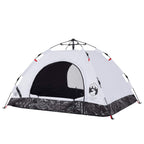 vidaXL Campingzelt 2 Personen Weiß Verdunkelungsstoff Quick Release