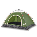 vidaXL Campingzelt 3 Personen Grün Quick Release
