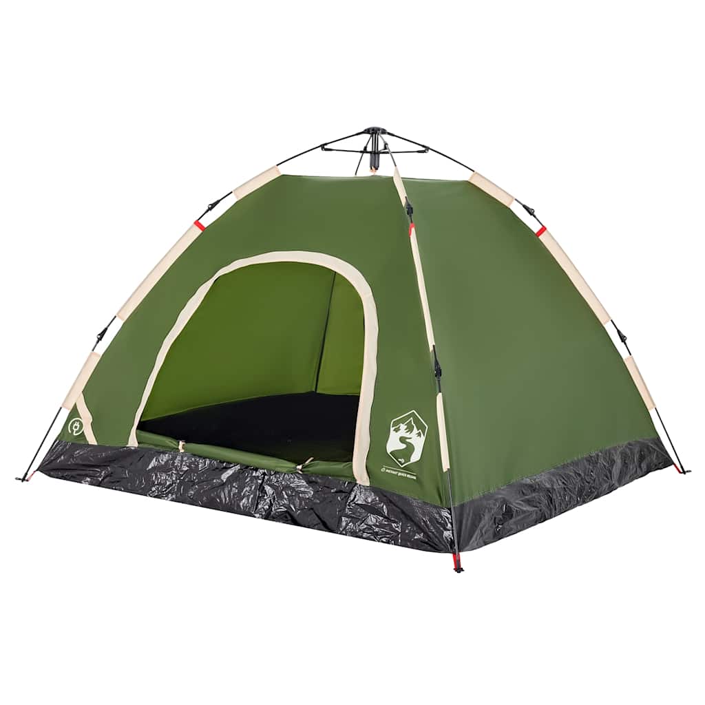 vidaXL Campingzelt 3 Personen Grün Quick Release