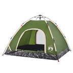 vidaXL Campingzelt 3 Personen Grün Quick Release