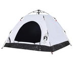 vidaXL Campingzelt 3 Personen Weiß Verdunkelungsstoff Quick Release