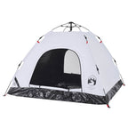 vidaXL Campingzelt 3 Personen Weiß Verdunkelungsstoff Quick Release