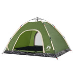 vidaXL Campingzelt 4 Personen Grün Quick Release
