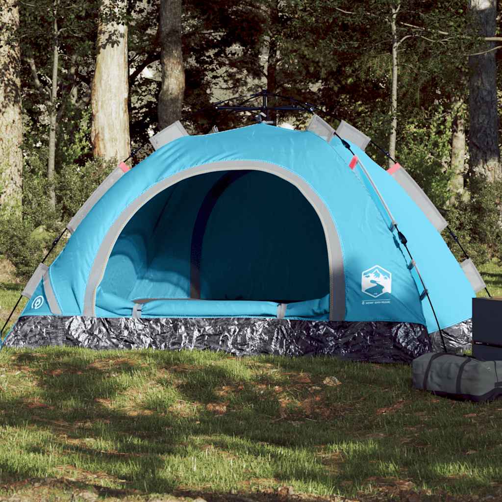 vidaXL Campingzelt 4 Personen Grün Quick Release