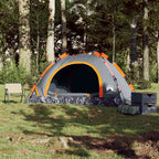 vidaXL Campingzelt 4 Personen Grau und Orange Quick Release