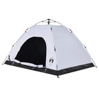 vidaXL Campingzelt 4 Personen Weiß Verdunkelungsstoff Quick Release