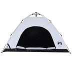 vidaXL Campingzelt 4 Personen Weiß Verdunkelungsstoff Quick Release