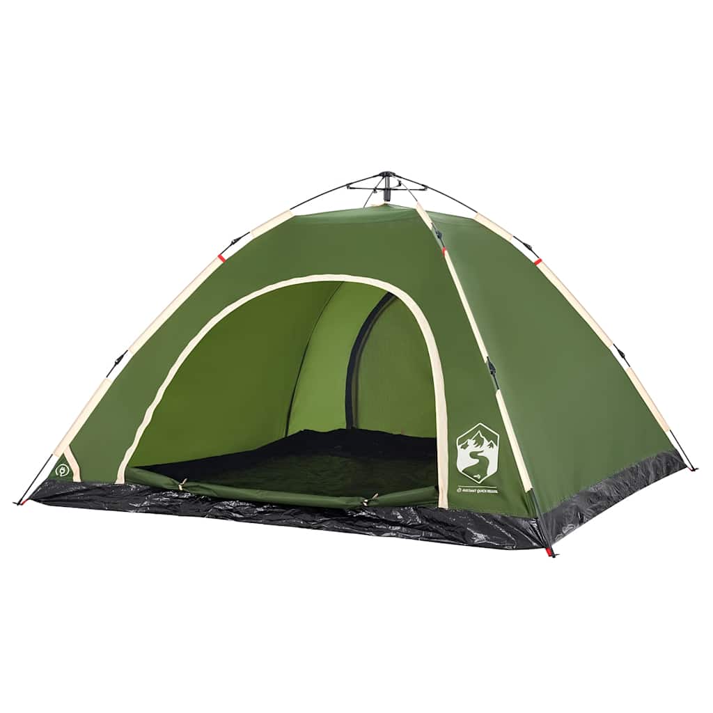 vidaXL Campingzelt 5 Personen Grün Quick Release