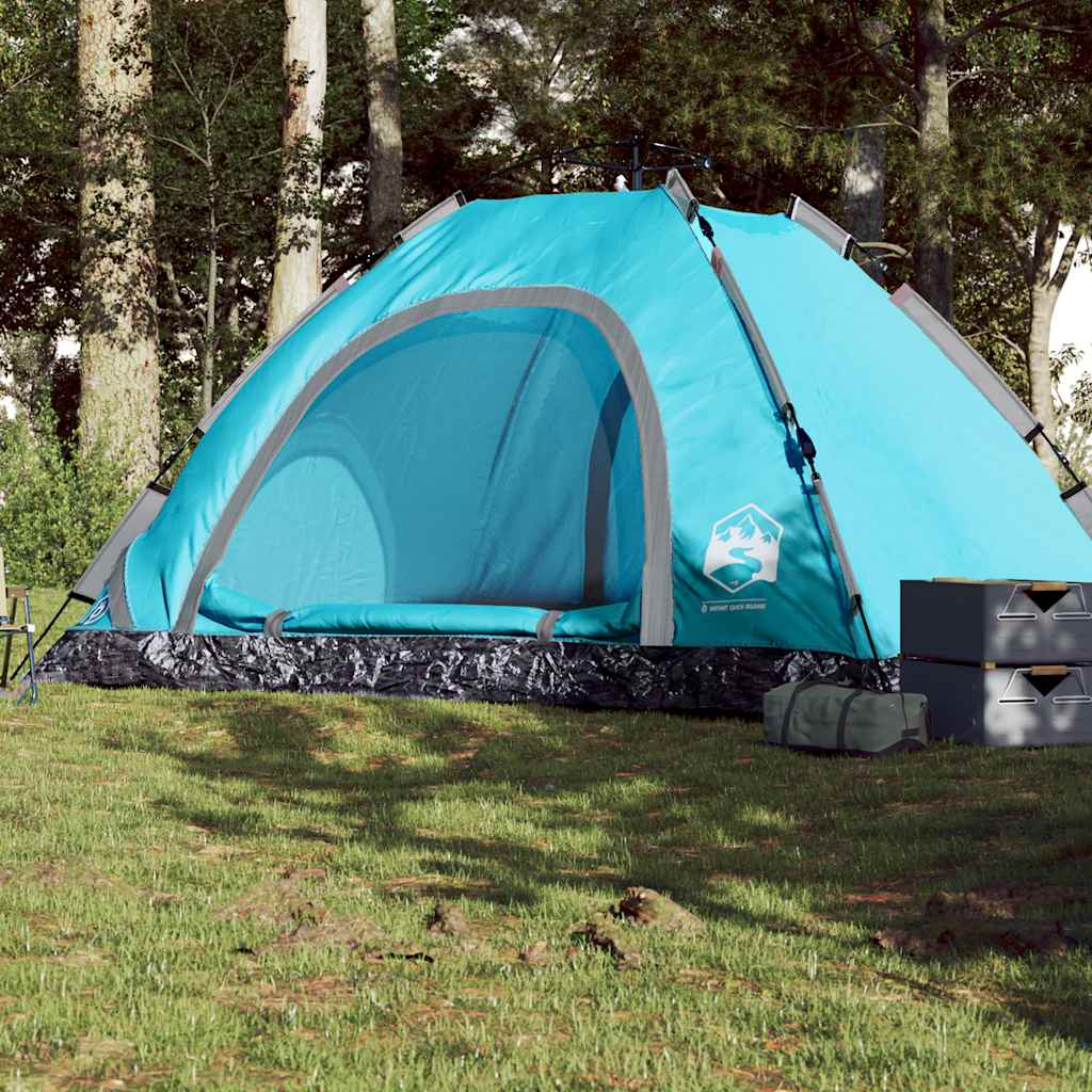 vidaXL Campingzelt 5 Personen Grün Quick Release