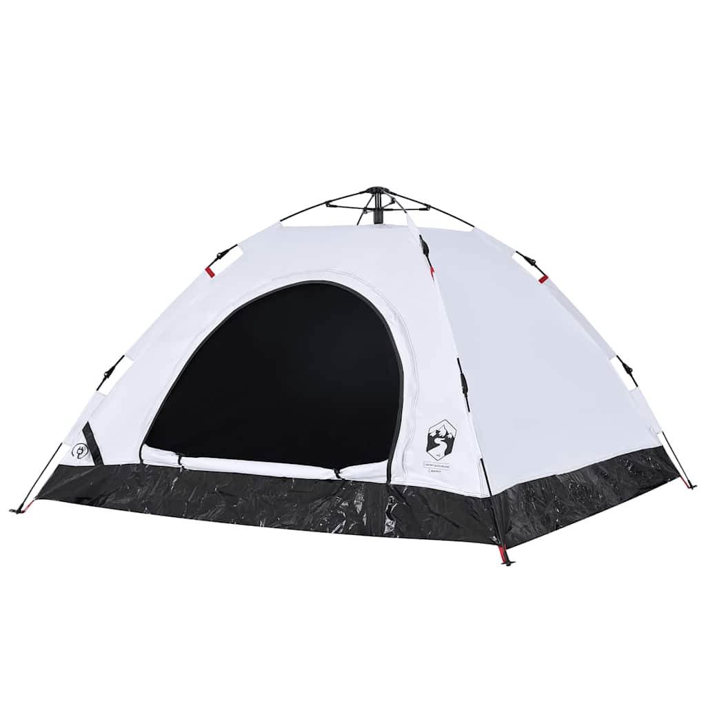 vidaXL Campingzelt 5 Personen Weiß Verdunkelungsstoff Quick Release