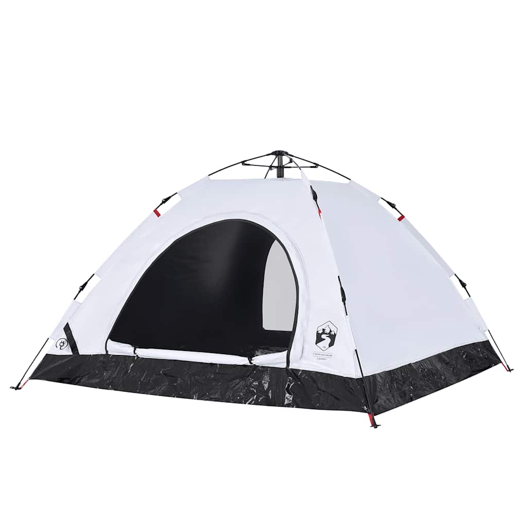 vidaXL Campingzelt 5 Personen Weiß Verdunkelungsstoff Quick Release