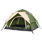 vidaXL Kuppel-Campingzelt 3 Personen Grün Quick Release