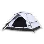 vidaXL Kuppel-Campingzelt 4 Personen Weiß Verdunkelt Quick Release