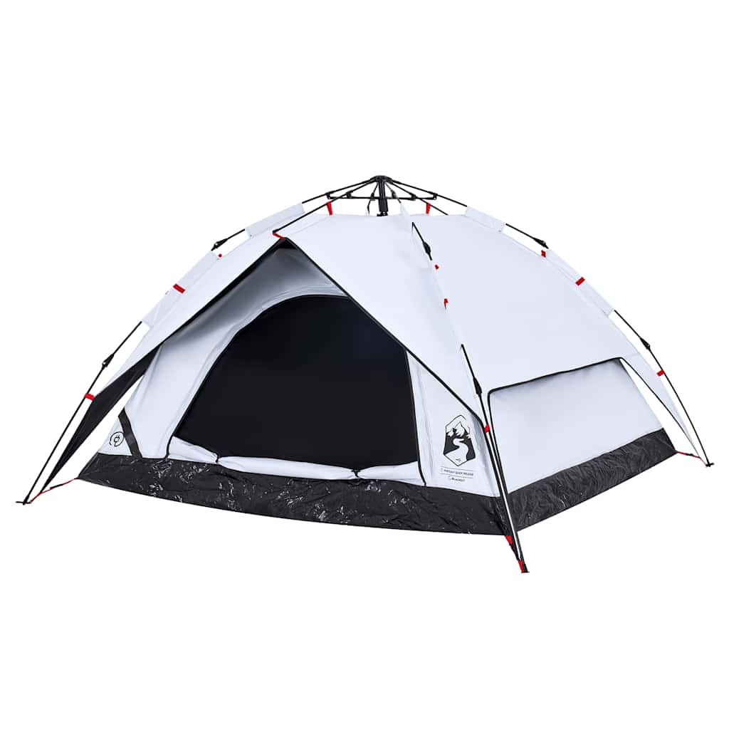 vidaXL Kuppel-Campingzelt 4 Personen Weiß Verdunkelt Quick Release