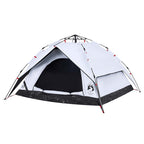 vidaXL Kuppel-Campingzelt 4 Personen Weiß Verdunkelt Quick Release