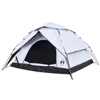 vidaXL Kuppel-Campingzelt 5 Personen Weiß Verdunkelt Quick Release