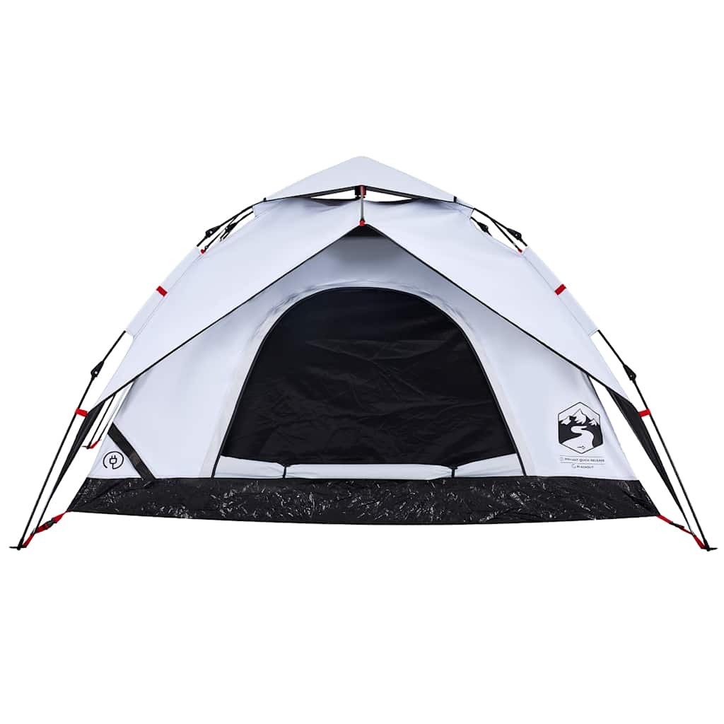 vidaXL Kuppel-Campingzelt 5 Personen Weiß Verdunkelt Quick Release