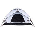vidaXL Kuppel-Campingzelt 5 Personen Weiß Verdunkelt Quick Release