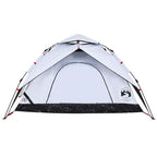 vidaXL Kuppel-Campingzelt 5 Personen Weiß Verdunkelt Quick Release