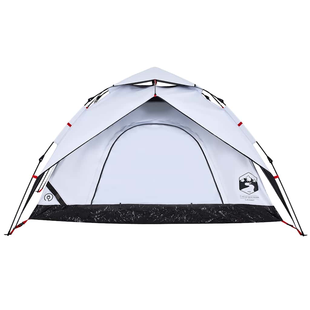 vidaXL Kuppel-Campingzelt 5 Personen Weiß Verdunkelt Quick Release