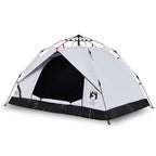 vidaXL Kuppel-Campingzelt 2 Personen Weiß Verdunkelt Quick Release