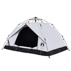 vidaXL Kuppel-Campingzelt 2 Personen Weiß Verdunkelt Quick Release