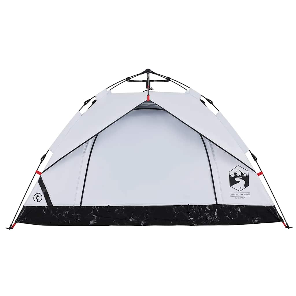 vidaXL Kuppel-Campingzelt 2 Personen Weiß Verdunkelt Quick Release