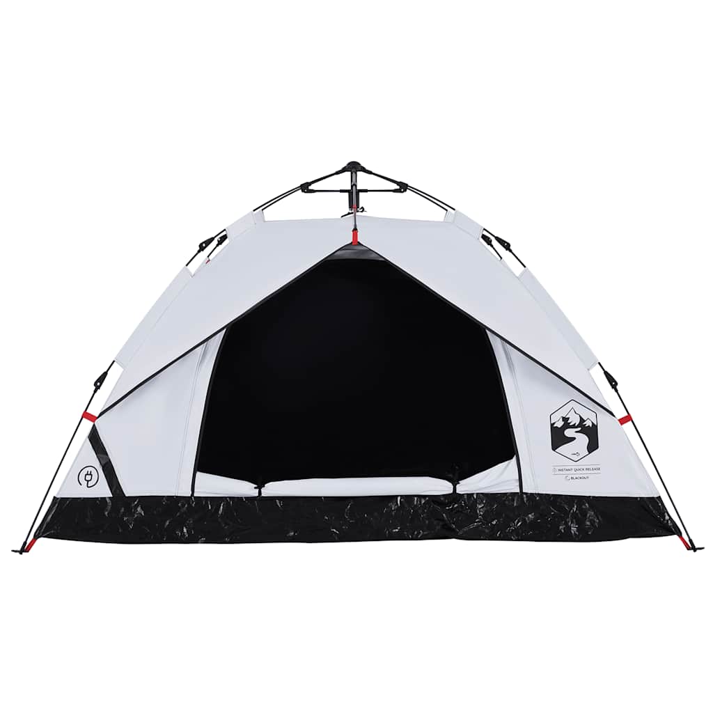 vidaXL Kuppel-Campingzelt 2 Personen Weiß Verdunkelt Quick Release