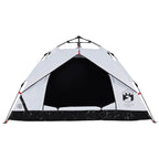 vidaXL Kuppel-Campingzelt 2 Personen Weiß Verdunkelt Quick Release
