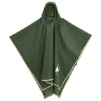 vidaXL Regenponcho mit Kapuze 2-in-1-Design Grün 223x145 cm