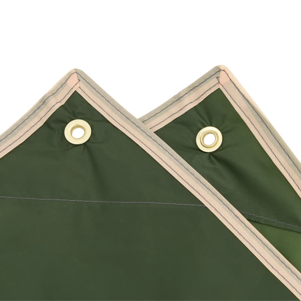 vidaXL Regenponcho mit Kapuze 2-in-1-Design Grün 223x145 cm