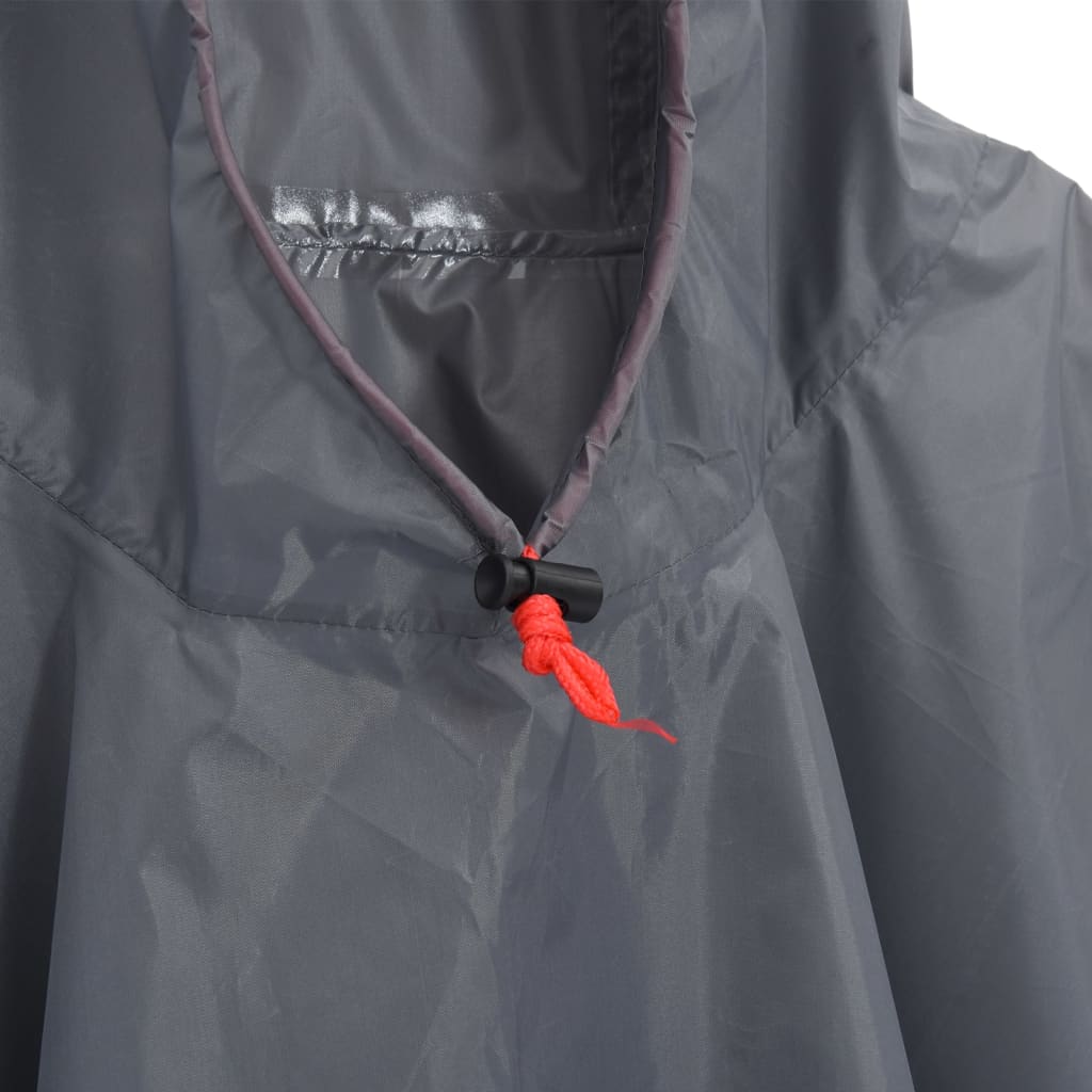 vidaXL Regenponcho mit Kapuze 2-in-1-Design Grau und Orange 223x145 cm
