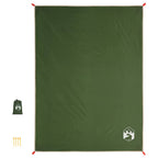 vidaXL Picknickdecke mit Heringen Grün 205x155 cm