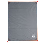 vidaXL Picknickdecke mit Heringen Grau und Orange 205x155 cm