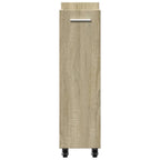vidaXL Schrank mit Rollen Sonoma-Eiche 60x22x79 cm Holzwerkstoff