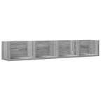 vidaXL Wandschränke 2 Stk. Grau Sonoma 99x18x16,5 cm Holzwerkstoff