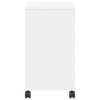 vidaXL Beistelltisch mit Rollen Weiß 50x30x55 cm Holzwerkstoff