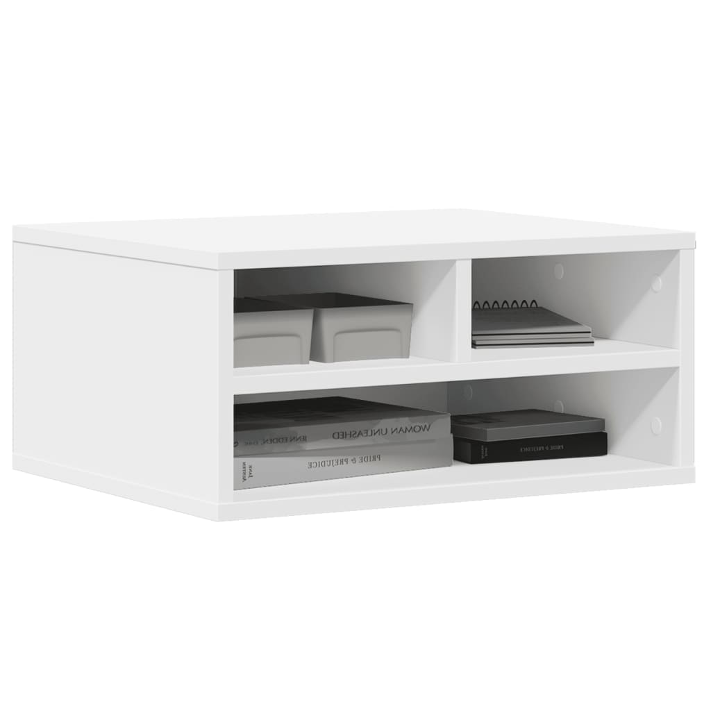 vidaXL Druckerständer Weiß 49x40x22,5 cm Holzwerkstoff