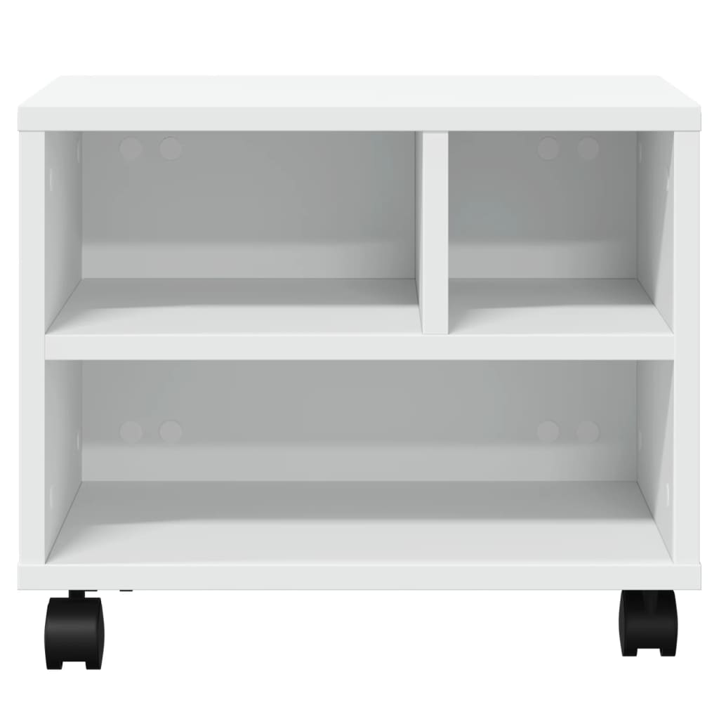 vidaXL Druckerständer mit Rollen Weiß 41x32x34,5 cm
