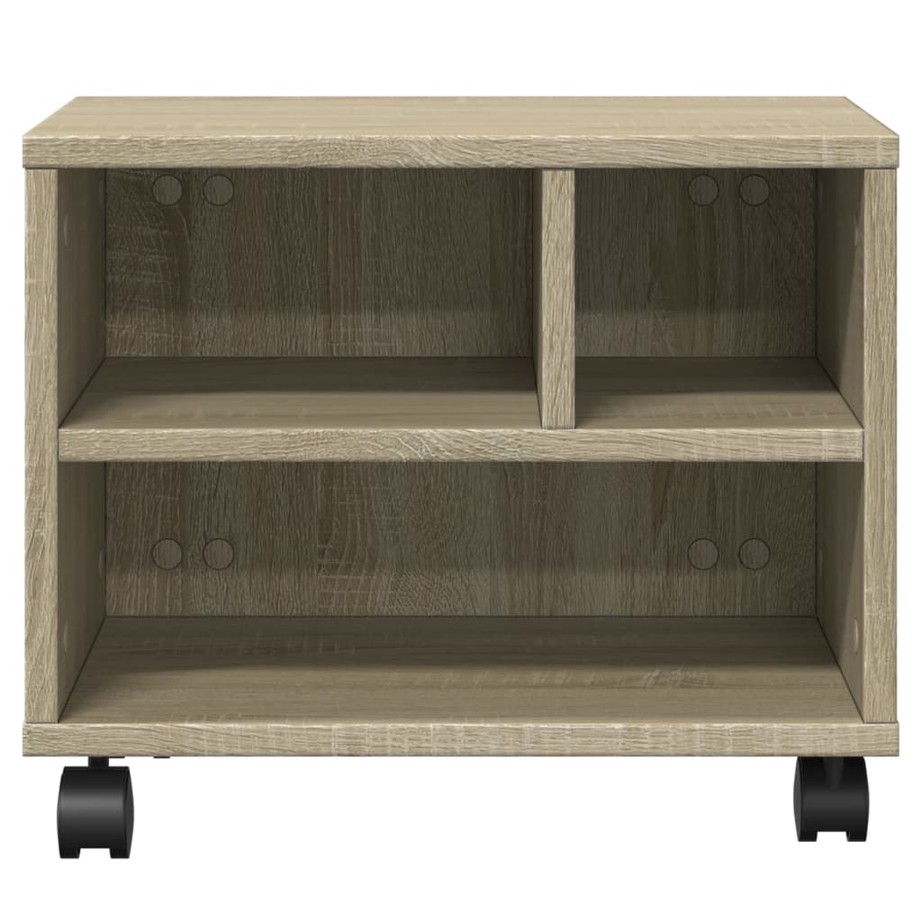 vidaXL Druckerständer mit Rollen Sonoma-Eiche 41x32x34,5 cm