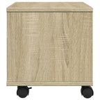 vidaXL Druckerständer mit Rollen Sonoma-Eiche 41x32x34,5 cm