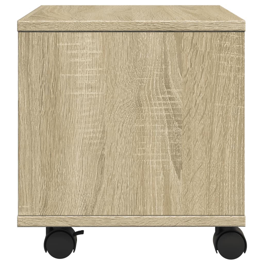 vidaXL Druckerständer mit Rollen Sonoma-Eiche 41x32x34,5 cm