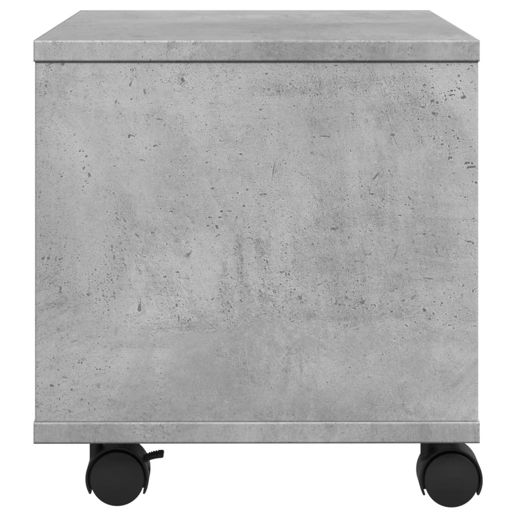 vidaXL Druckerständer mit Rollen Betongrau 41x32x34,5 cm