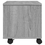 vidaXL Druckerständer mit Rollen Grau Sonoma 41x32x34,5 cm