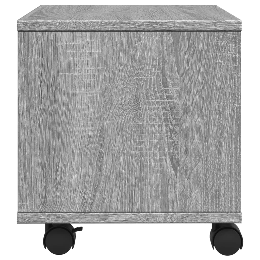 vidaXL Druckerständer mit Rollen Grau Sonoma 41x32x34,5 cm