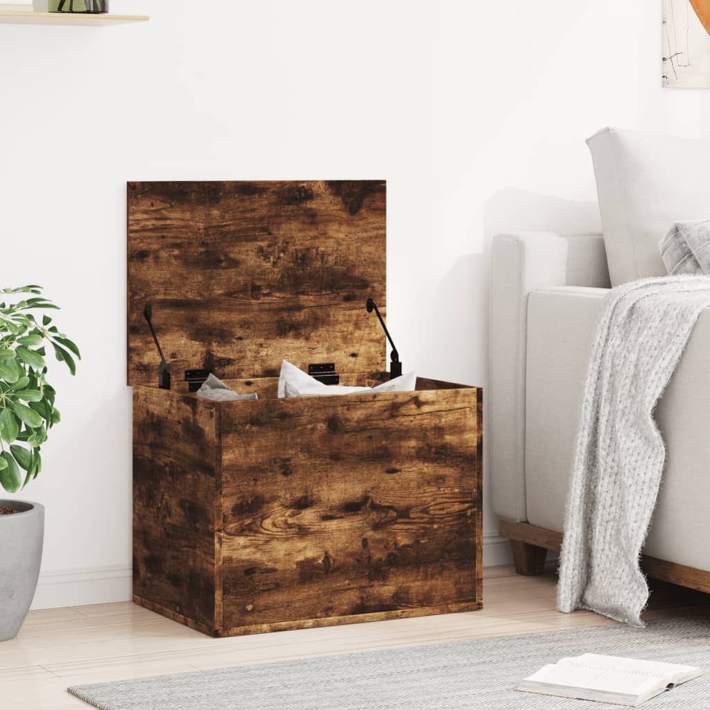 vidaXL Truhe Räuchereiche 60x42x46 cm Holzwerkstoff