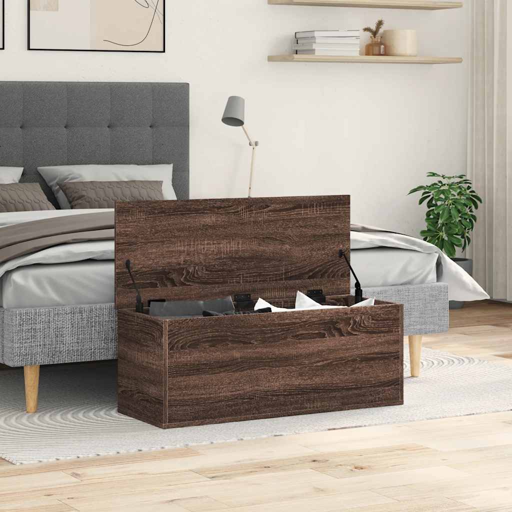 vidaXL Truhe Braun Eichen-Optik 90x35x35 cm Holzwerkstoff